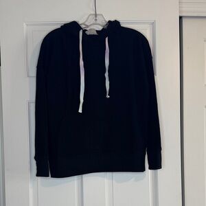 Jadelynn Brooke Black Hoodie with Pastel Drawstrings